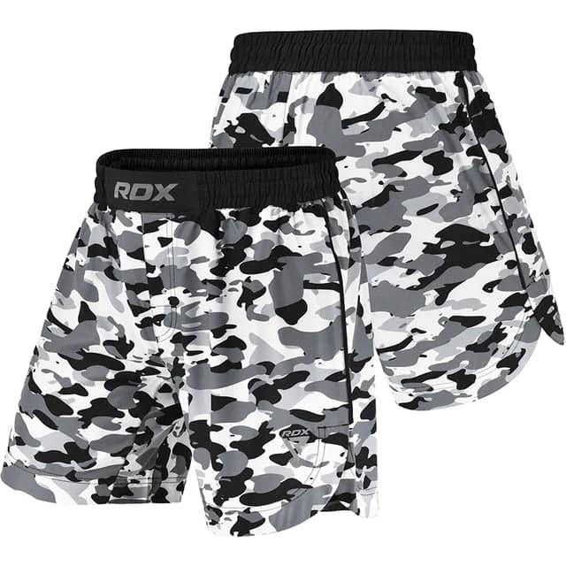RDX T15 MMA Fight Shorts S Camo Grey - Image 1