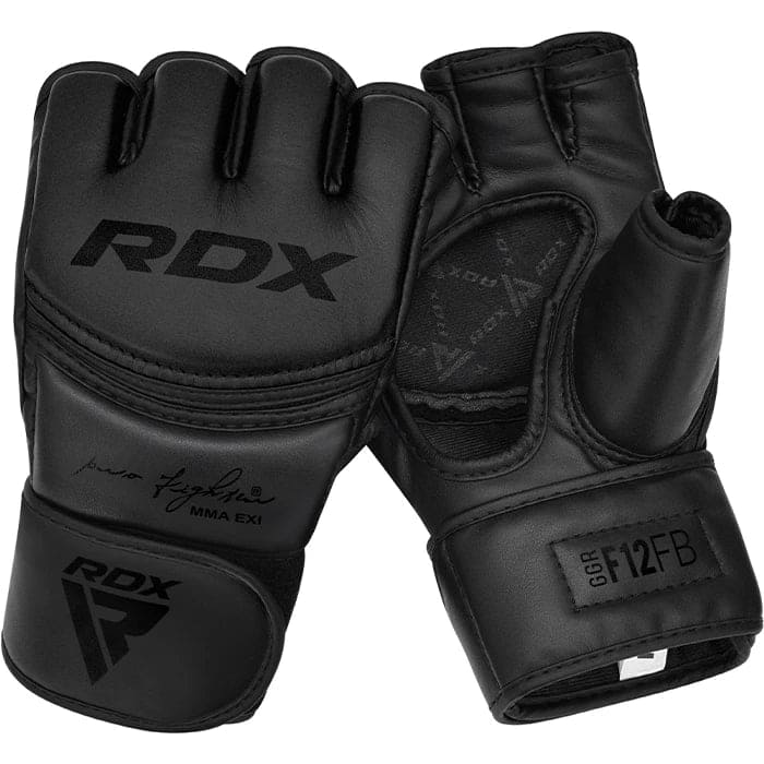RDX F12 MMA Grappling Gloves L FULL BLACK RDX F12 MMA Grappling Gloves M FULL BLACK - Image 1