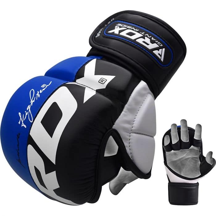 RDX T6 MMA Sparring Gloves 7oz M Blue - Image 1
