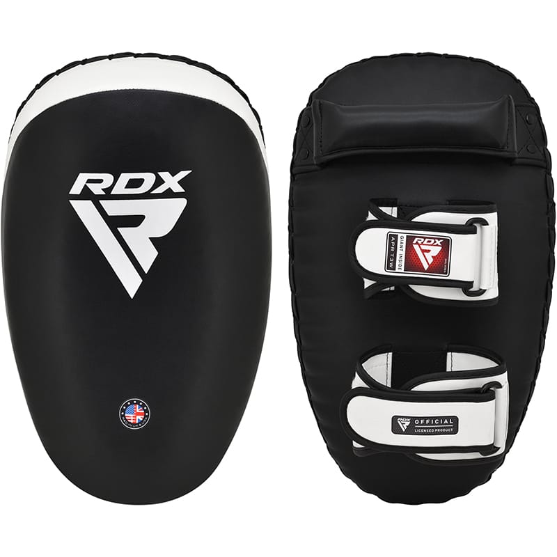 RDX T3 Muay Thai Kick Pads WHITE/BLACK - Image 1