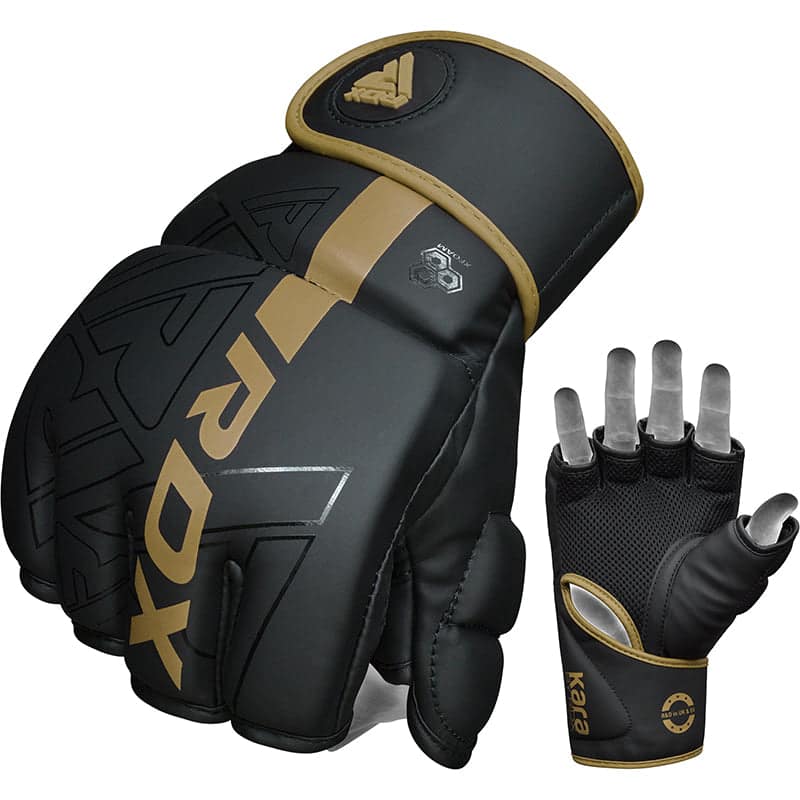 RDX F6 KARA MMA Grappling Gloves M GOLDEN - Image 1