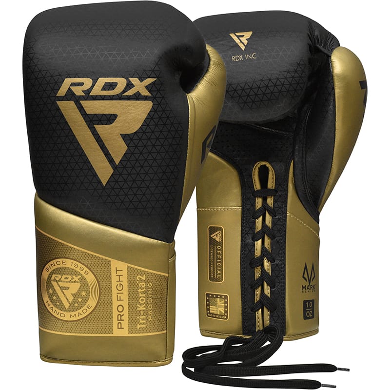 RDX K2 Mark Pro Fight Boxing Gloves 8OZ GOLDEN - Image 1