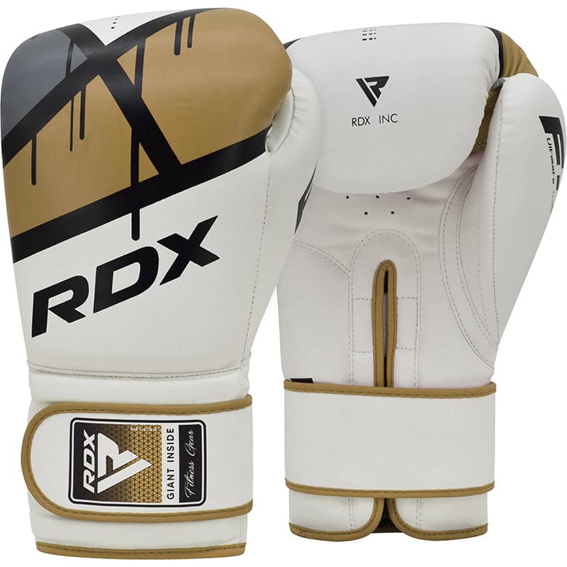 RDX F7 Ego Boxing Gloves 8OZ GOLDEN RDX F7 Ego Boxing Gloves 8OZ GOLDEN - Image 1