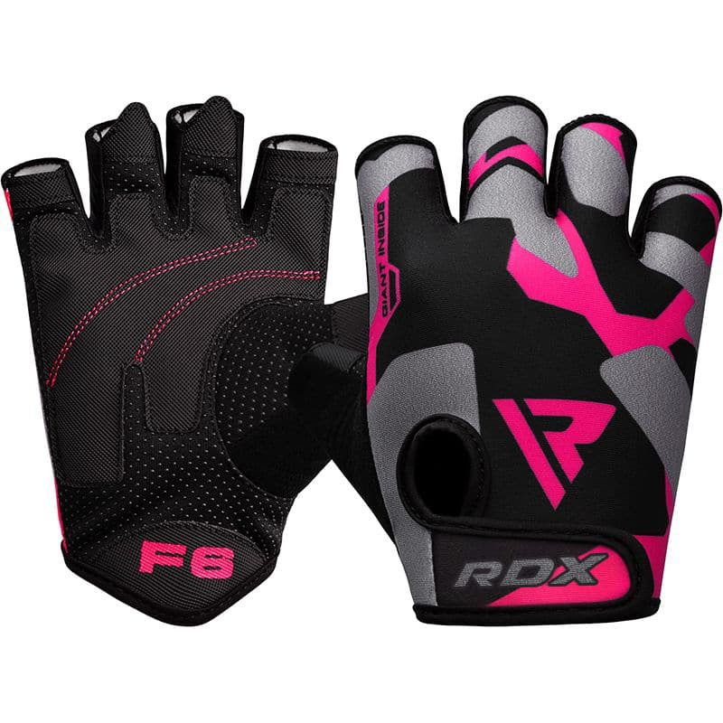 RDX F6 Pink Weightlifting Gym Gloves M - Image 1