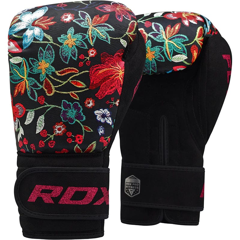 RDX FL3 Floral Boxing Gloves 12oz Black RDX FL3 Floral Boxing Gloves 12oz Black - Image 1