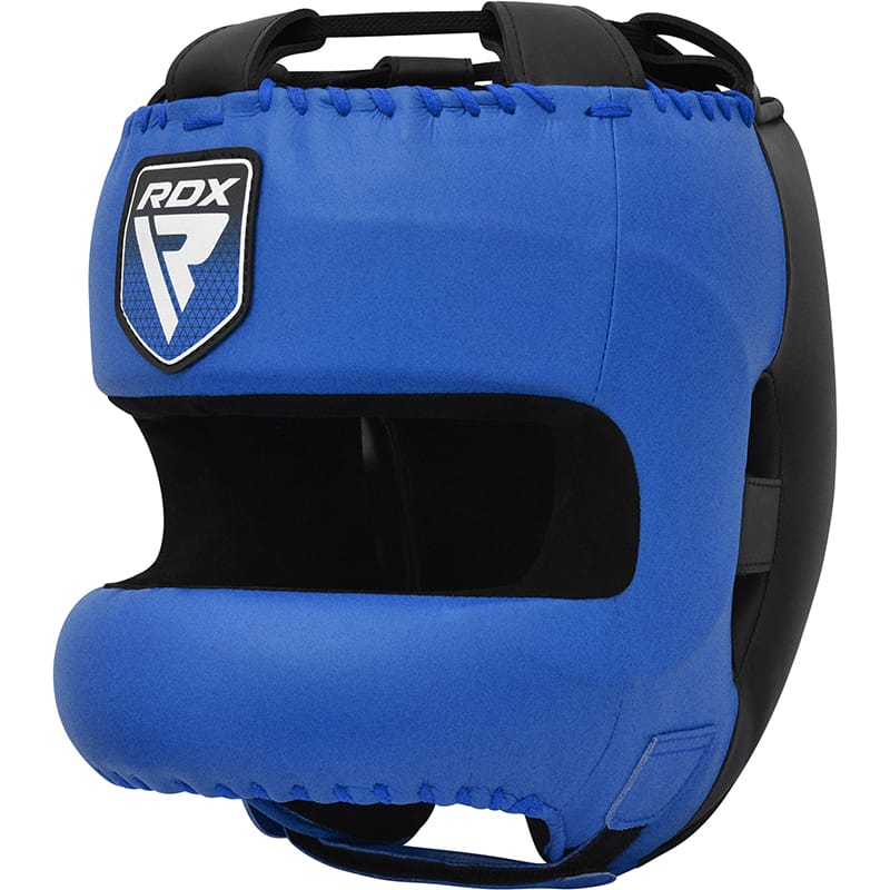 RDX APEX Boxing Head Gear with Nose Protection Bar M Blue - Image 1