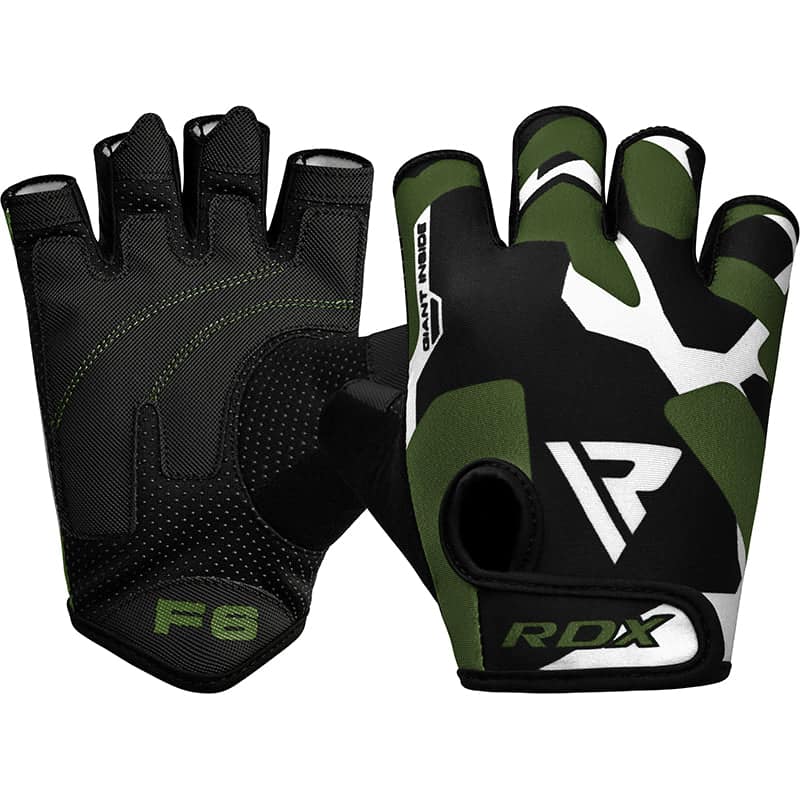RDX F6 Fitness Gym Gloves 2XL BLACK/GREEN - Image 1