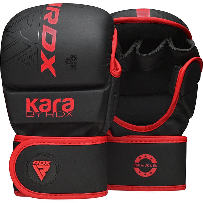 RDX F6 KARA MMA Sparring Gloves 7oz S/M RED - Image 1