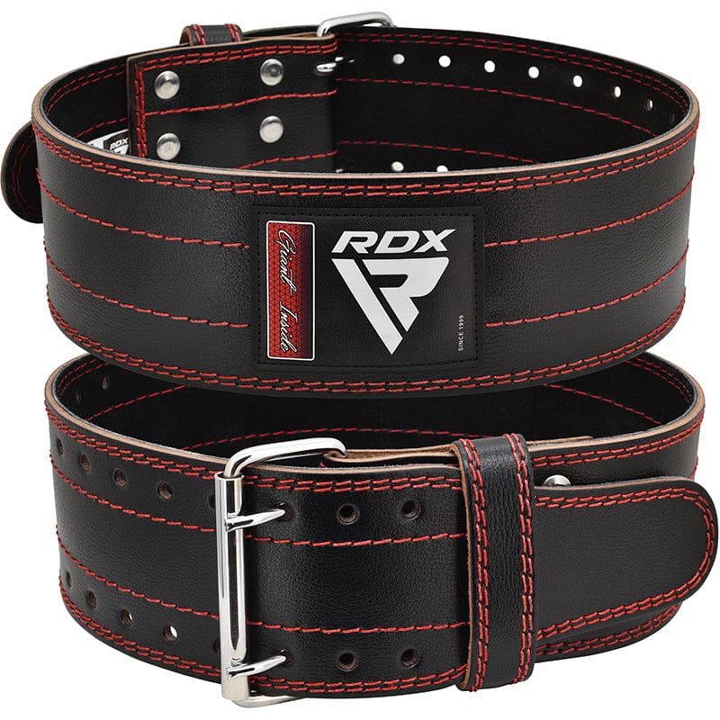 RDX RD1 Powerlifting Leather Gym Belt M RED - Image 1