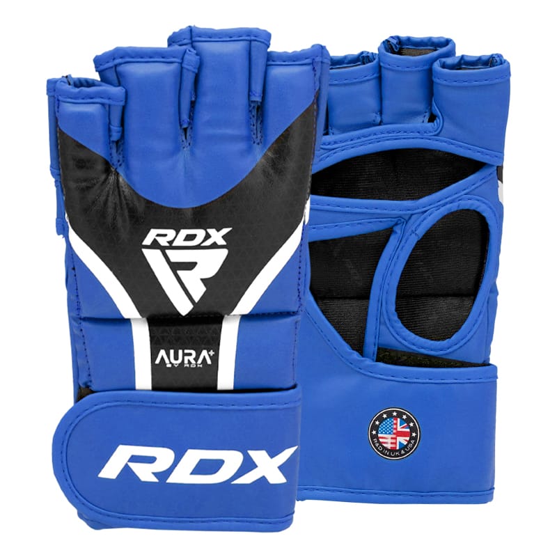 RDX GRAPPLING GLOVES AURA PLUS T-17 XL BLUE BLACK RDX GRAPPLING GLOVES AURA PLUS T-17 XL BLUE BLACK - Image 1