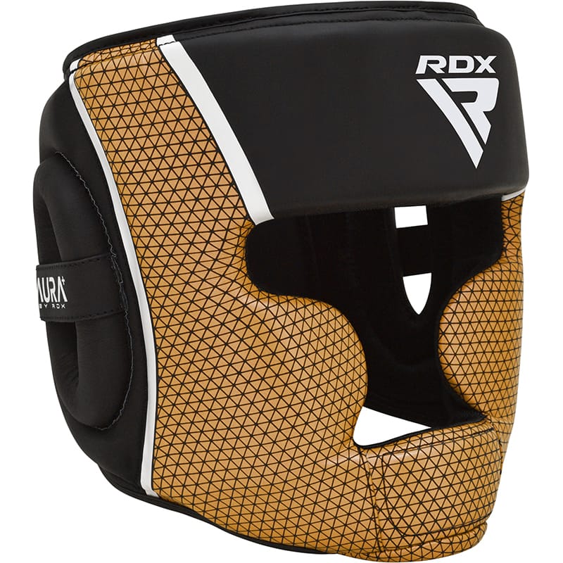 RDX HEAD GUARD AURA PLUS T-17 L BLACK GOLDEN RDX HEAD GUARD AURA PLUS T-17 L BLACK GOLDEN - Image 1