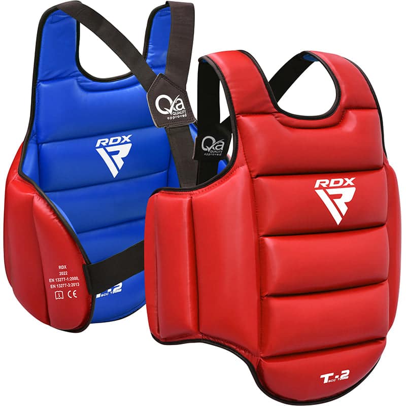 RDX T2 Karate Chest Guard 2XL RedBlue - Image 1