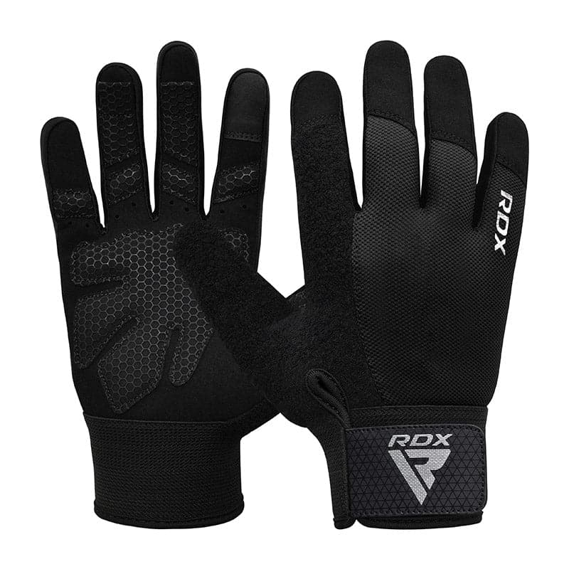 RDX W1F Full Finger Gym Workout Gloves S Black - Image 1