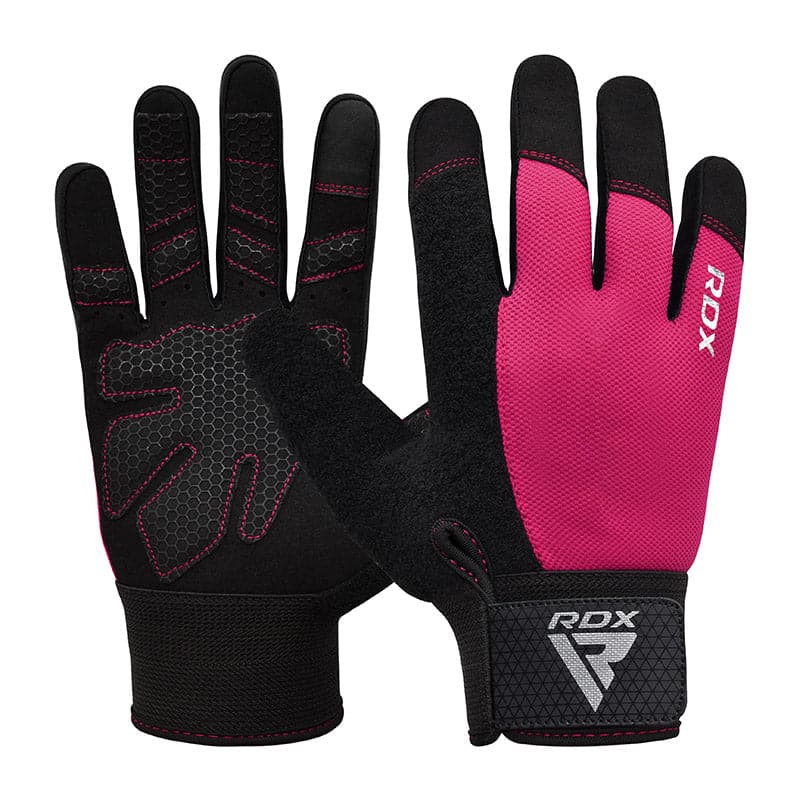 RDX W1F Full Finger Gym Workout Gloves S PINK - Image 1