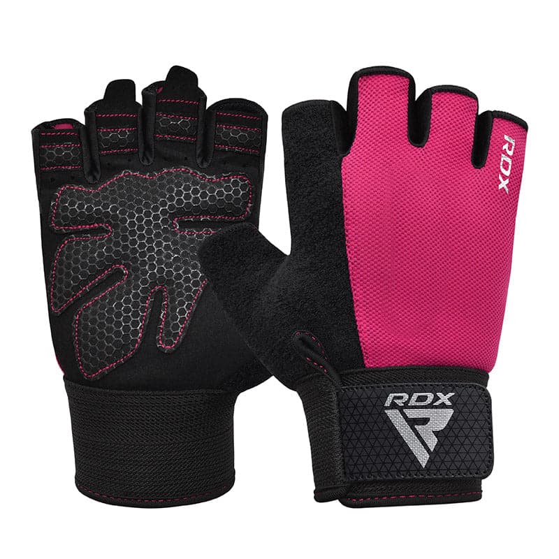 RDX W1H Gym Workout Gloves M PINK - Image 1