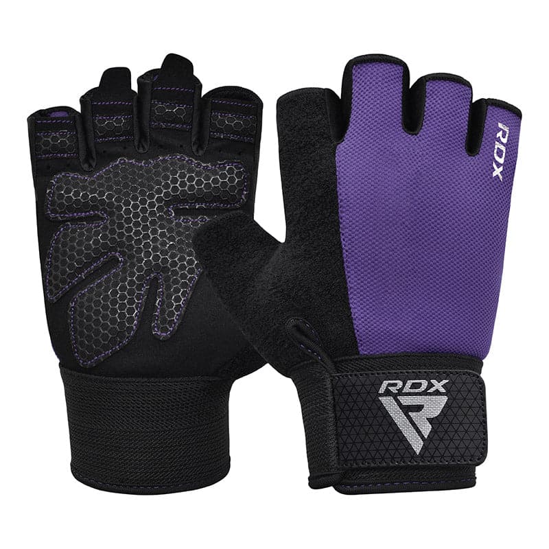 RDX W1H Gym Workout Gloves S PURPLE - Image 1