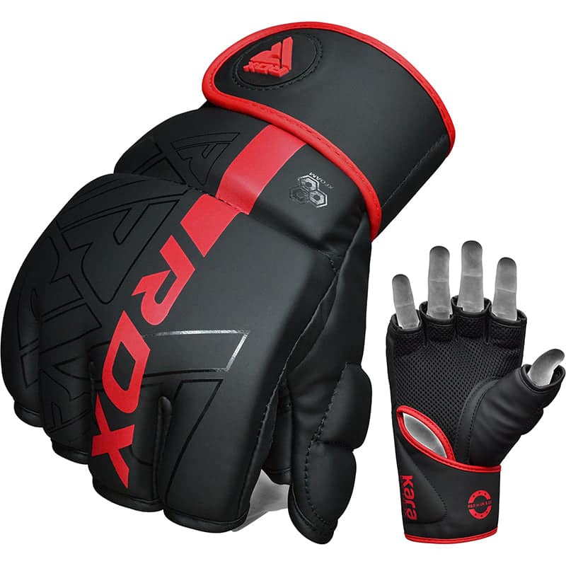 RDX F6 KARA MMA Grappling Gloves L RED - Image 1