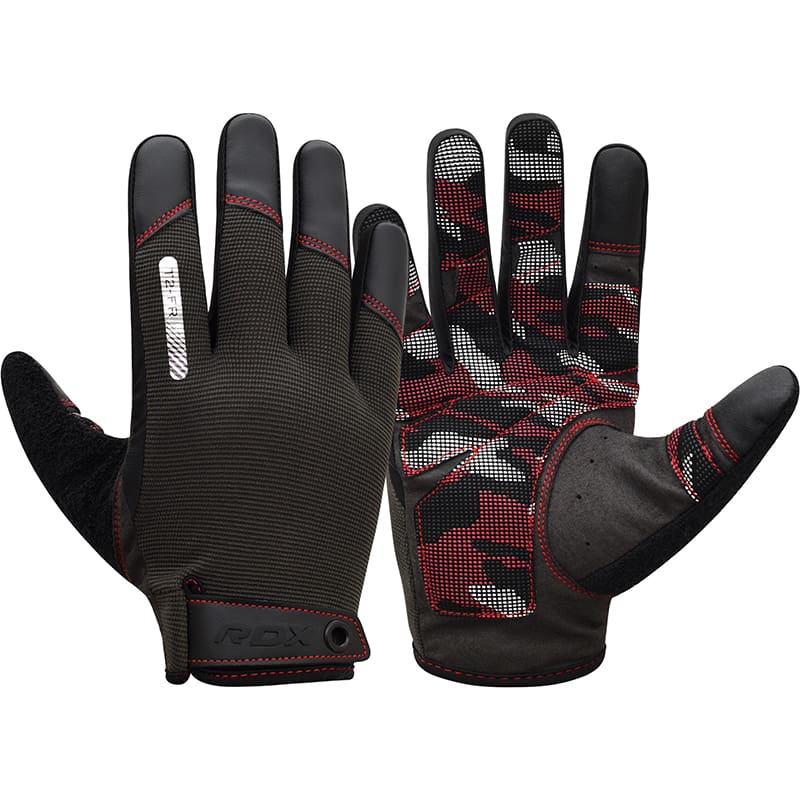 RDX T2 Touch Screen Friendly Full Finger Gym Gloves XL RED - Image 1