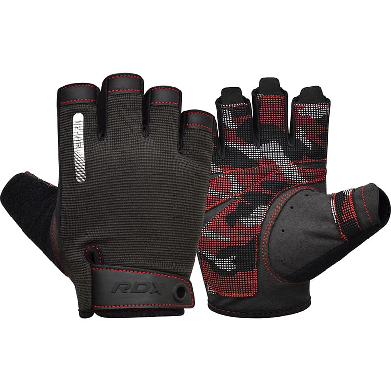 RDX T2 Weightlifting Gloves L RED - Image 1