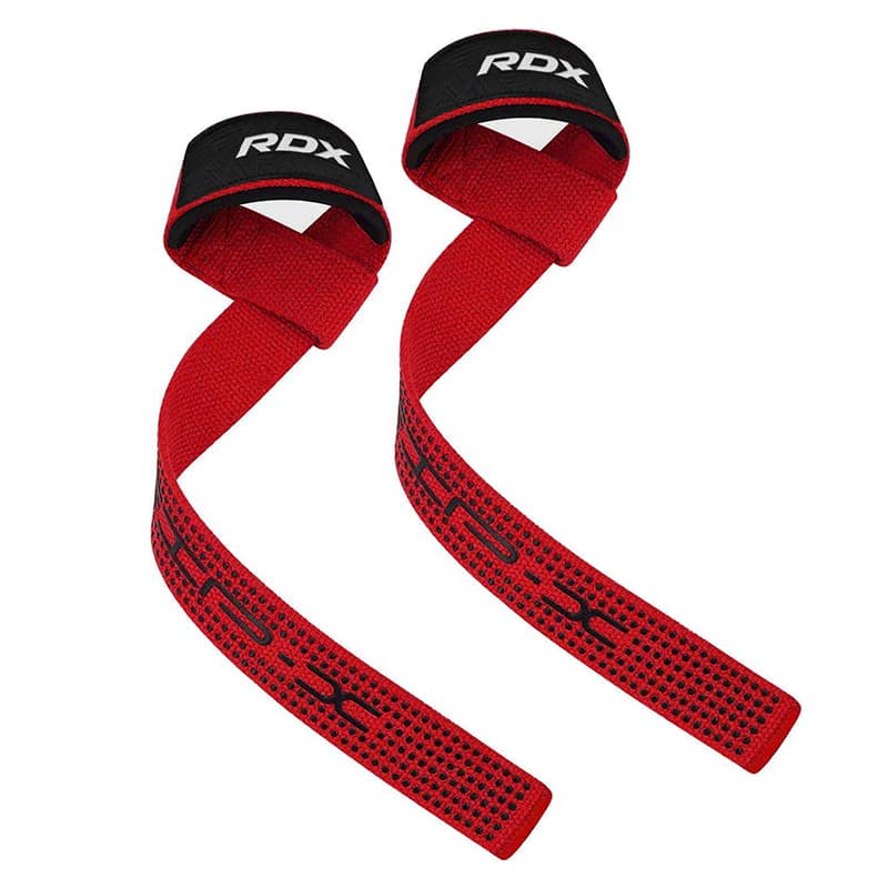 RDX S4 Weightlifting Wrist Straps RED RDX S4 Weightlifting Wrist Straps RED - Image 1