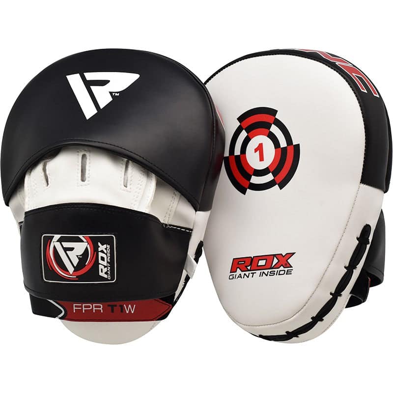 RDX T1 Curved Boxing Pads WHITE - Image 1