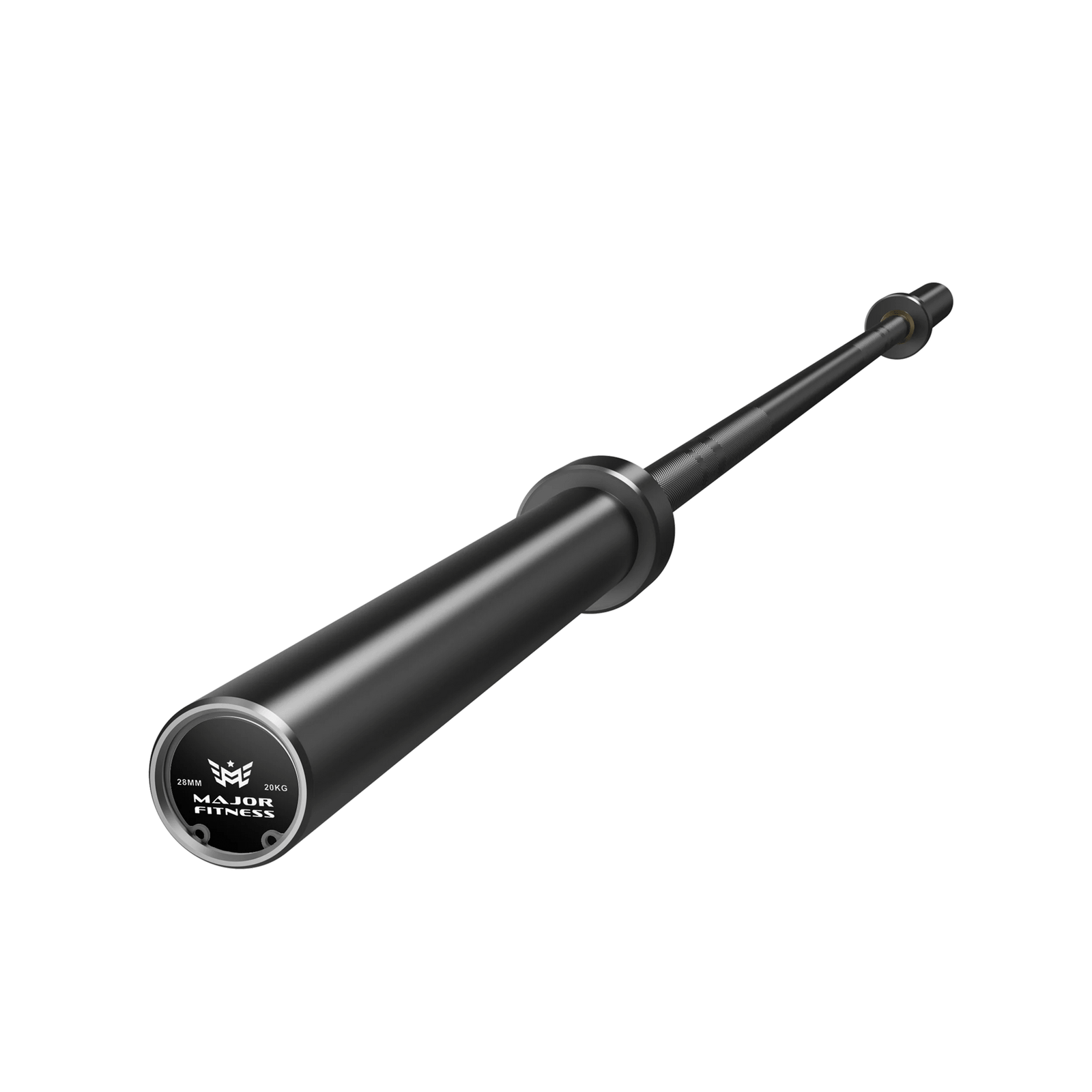 Major Fitness 7ft 20kg Olympic Barbell Home Gym Bar - Black